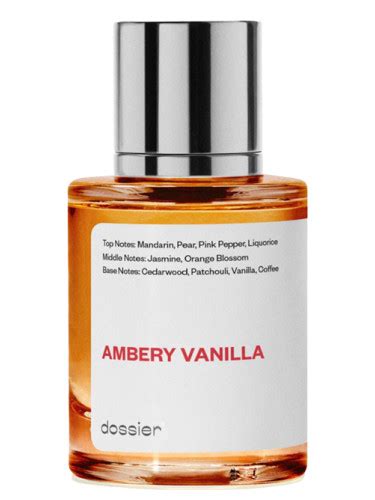 ambery vanilla perfume dossier|dossier ambery vanilla fragrantica.